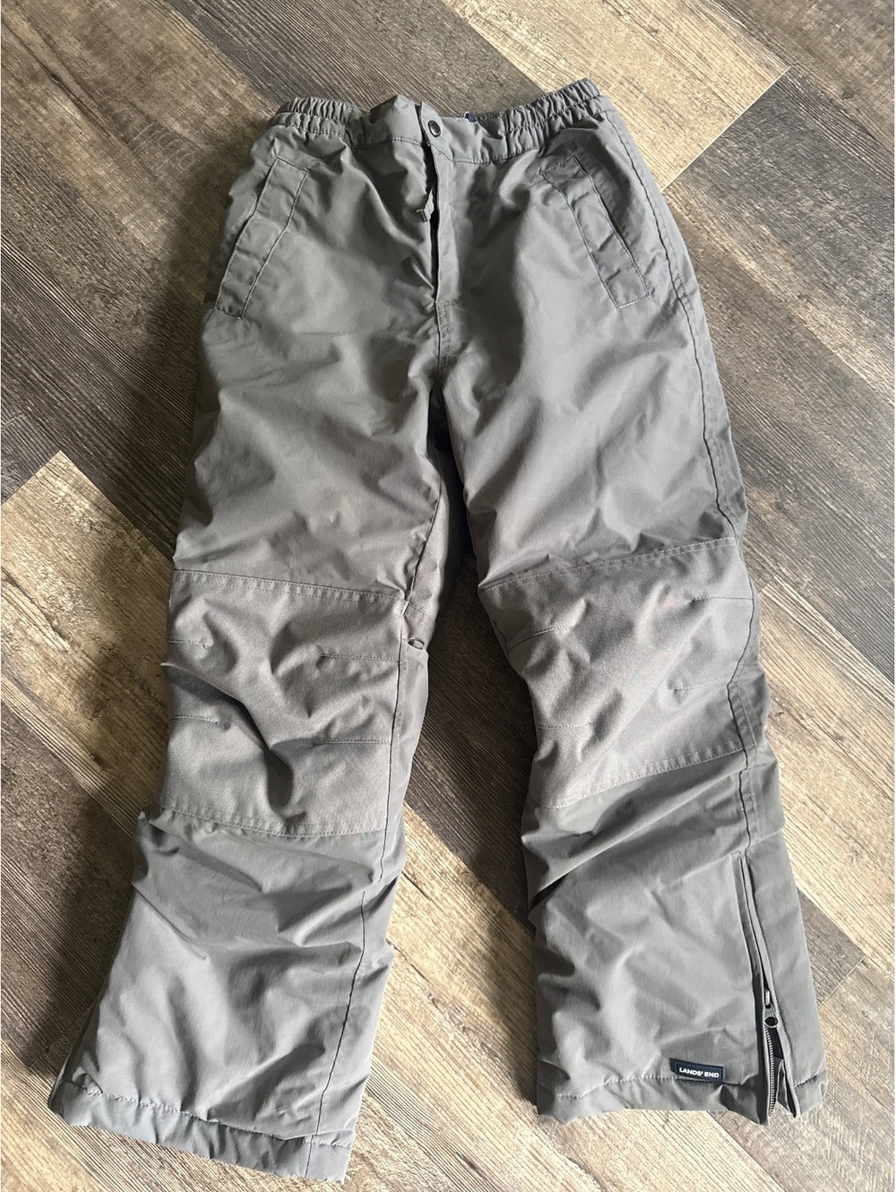 Lands' End Grow-A-Longs Adjustable Gray Snow Pants Size 10